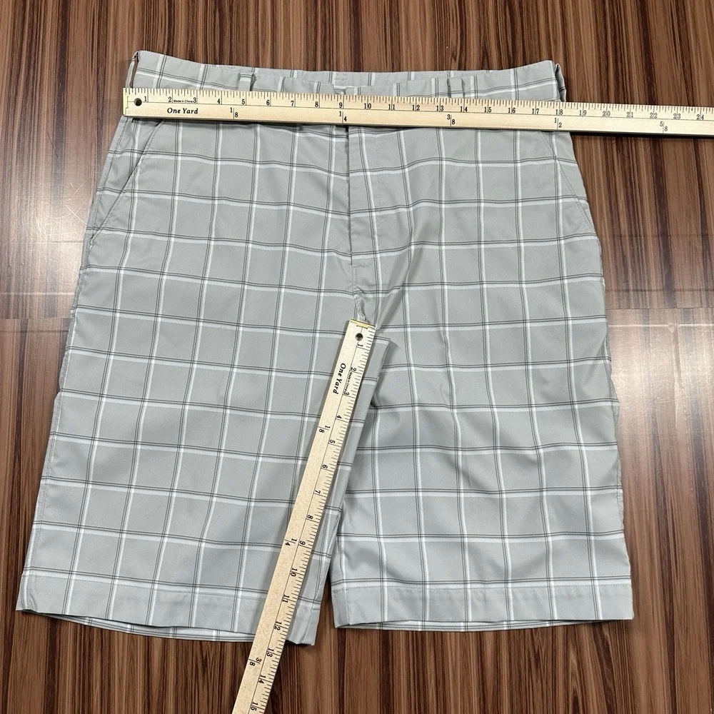 Nike Golf Performance Shorts Mens Size 36 Gray-Tan Plaid 12.5